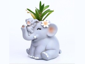 Molde silicona maceta elefante
